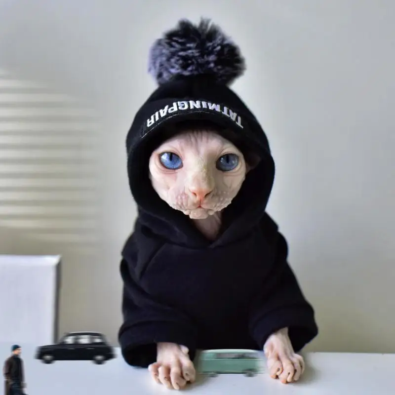 Cat Clothes Fleece Hooded Hairball Coat Jacket Winter Cool Sphynx Cat Hoodie Chihuahua Small Medium Dog Pet Clothing Misur
Cat Clothes Fleece Hooded Hairball Coat Jacket Winter Cool Sphynx Cat Hoodie Chihuahua Small Medium Dog Pet Clothing Misur