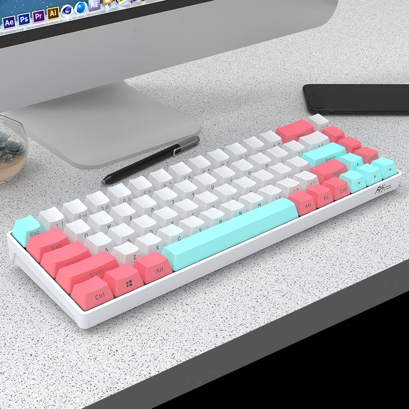 RK855 wireless bluetooth mechanical keyboard wired computer gaming game eating chicken home business office portable 68-key
RK855 wireless bluetooth mechanical keyboard wired computer gaming game eating chicken home business office portable 68-key