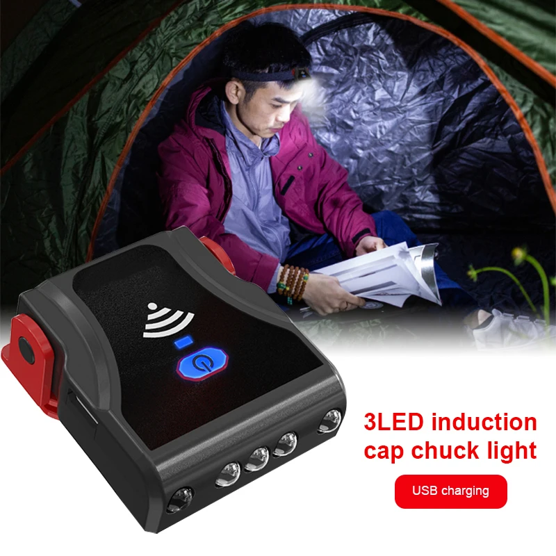 3 LED Headlamp Sensing Cap Clip Light USB Rechargeable Induction Fishing Headlight Cap Clip Lighting Outdoor Camping Flashlight
3 LED Headlamp Sensing Cap Clip Light USB Rechargeable Induction Fishing Headlight Cap Clip Lighting Outdoor Camping Flashlight