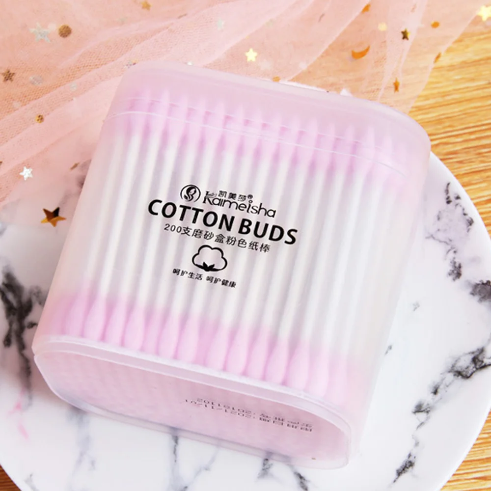 200pcs Frosted Box-packed Makeup Cotton Buds Multipurpose Double-Head Swabs Cleaning Tool )
200pcs Frosted Box-packed Makeup Cotton Buds Multipurpose Double-Head Swabs Cleaning Tool )