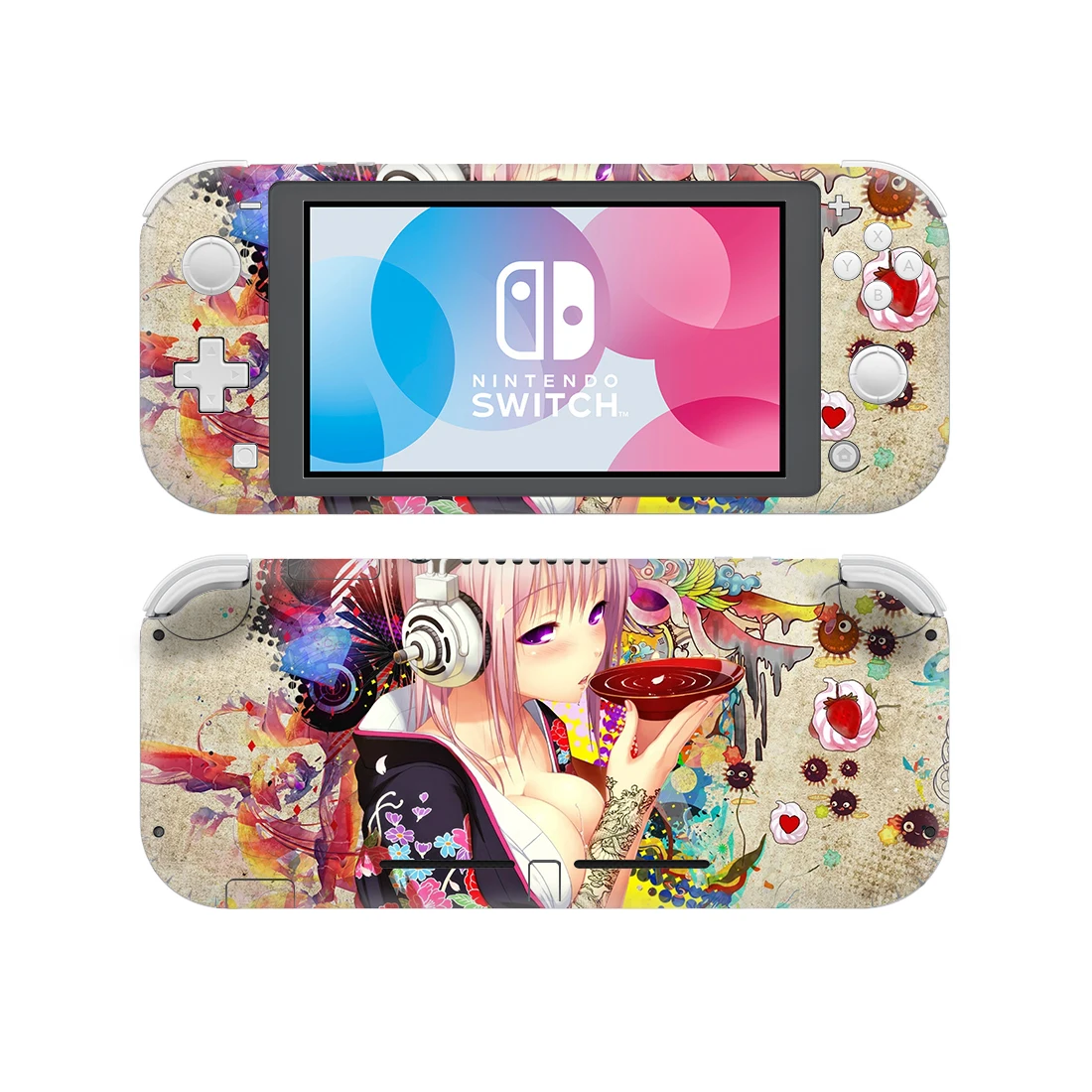 Красивая виниловая наклейка в стиле аниме для Nintendo Switch Lite NSL защитная пленка