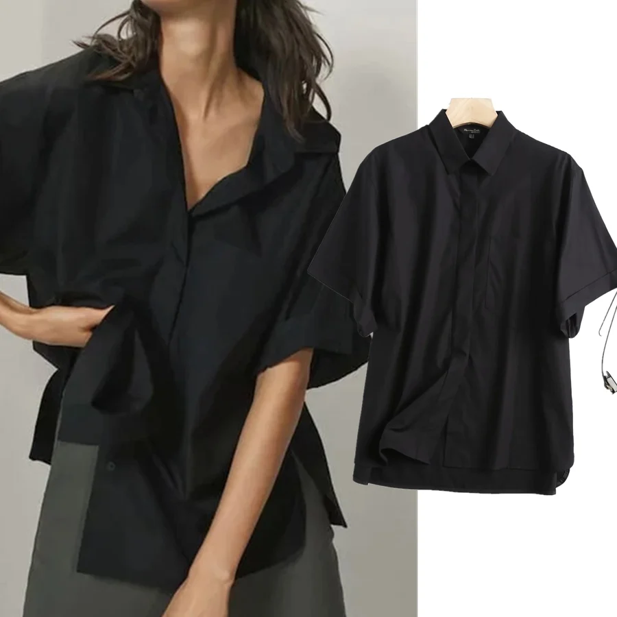 Withered England Fashion Simple Poplin Black Solid Casual Summer Blouse Women Blusas Mujer De Moda 2021Kimono Shirt Women Tops
Withered England Fashion Simple Poplin Black Solid Casual Summer Blouse Women Blusas Mujer De Moda 2021Kimono Shirt Women Tops