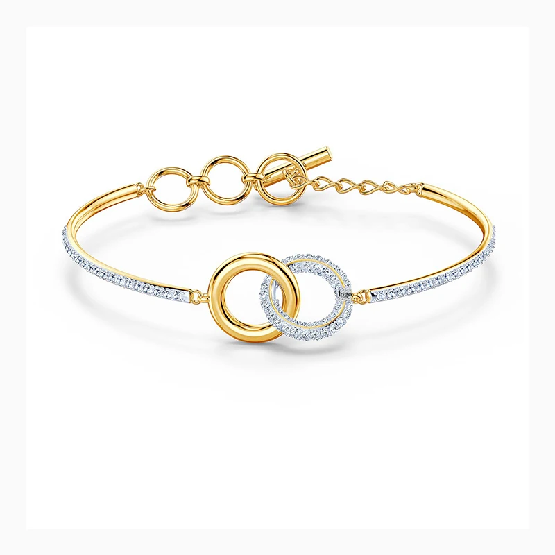 Fashion Swa New Stone Transfer Beads Double Circle Gold Bracelet For Ladies Elegant And Romantic High-End Jewelry Gifts
Fashion Swa New Stone Transfer Beads Double Circle Gold Bracelet For Ladies Elegant And Romantic High-End Jewelry Gifts