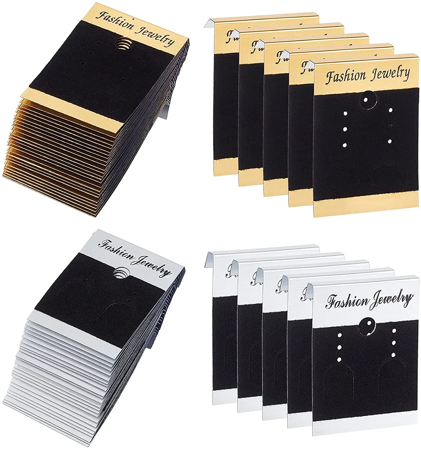200 Pcs Gold & Silver Earring Hanging Cards Velvet Display Earring Card Plastic Earring Card Holder1.5x1.9in
200 Pcs Gold & Silver Earring Hanging Cards Velvet Display Earring Card Plastic Earring Card Holder1.5x1.9in