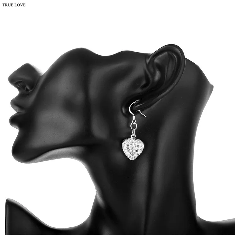Hot charm 925 sterling Silver Jewelry sets fine heart crystal earrings bracelets for women classic Fashion Party wedding Gifts 
Hot charm 925 sterling Silver Jewelry sets fine heart crystal earrings bracelets for women classic Fashion Party wedding Gifts