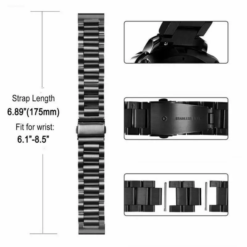 22mm Stainless Steel Band For Samsung Galaxy Watch3 45mm 46mm 20mm Metal Bracelet Strap For Watch 3 41mm Galaxy 42mm Active 1 2
22mm Stainless Steel Band For Samsung Galaxy Watch3 45mm 46mm 20mm Metal Bracelet Strap For Watch 3 41mm Galaxy 42mm Active 1 2