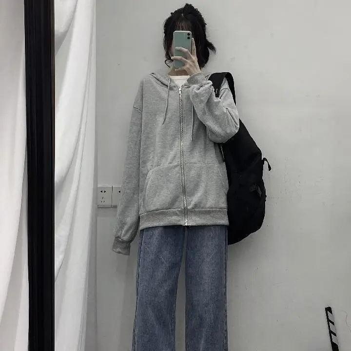Cotton languid wind sweater women's 2021 Korean chic spring and autumn new loose salt series hooded top coat fashion [delivery
Cotton languid wind sweater women's 2021 Korean chic spring and autumn new loose salt series hooded top coat fashion [delivery