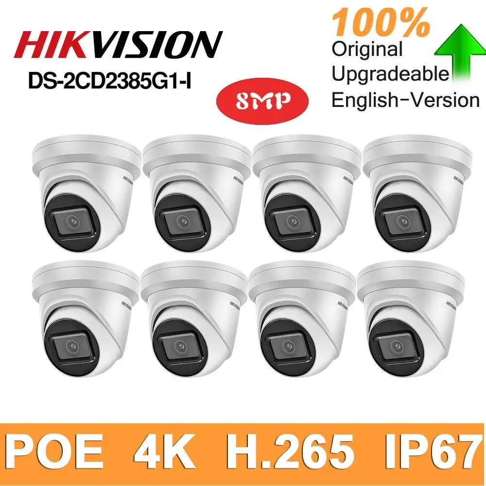 Купольная камера видеонаблюдения Hikvision 10 шт. оригинальная безопасности 8 Мп 4K PoE