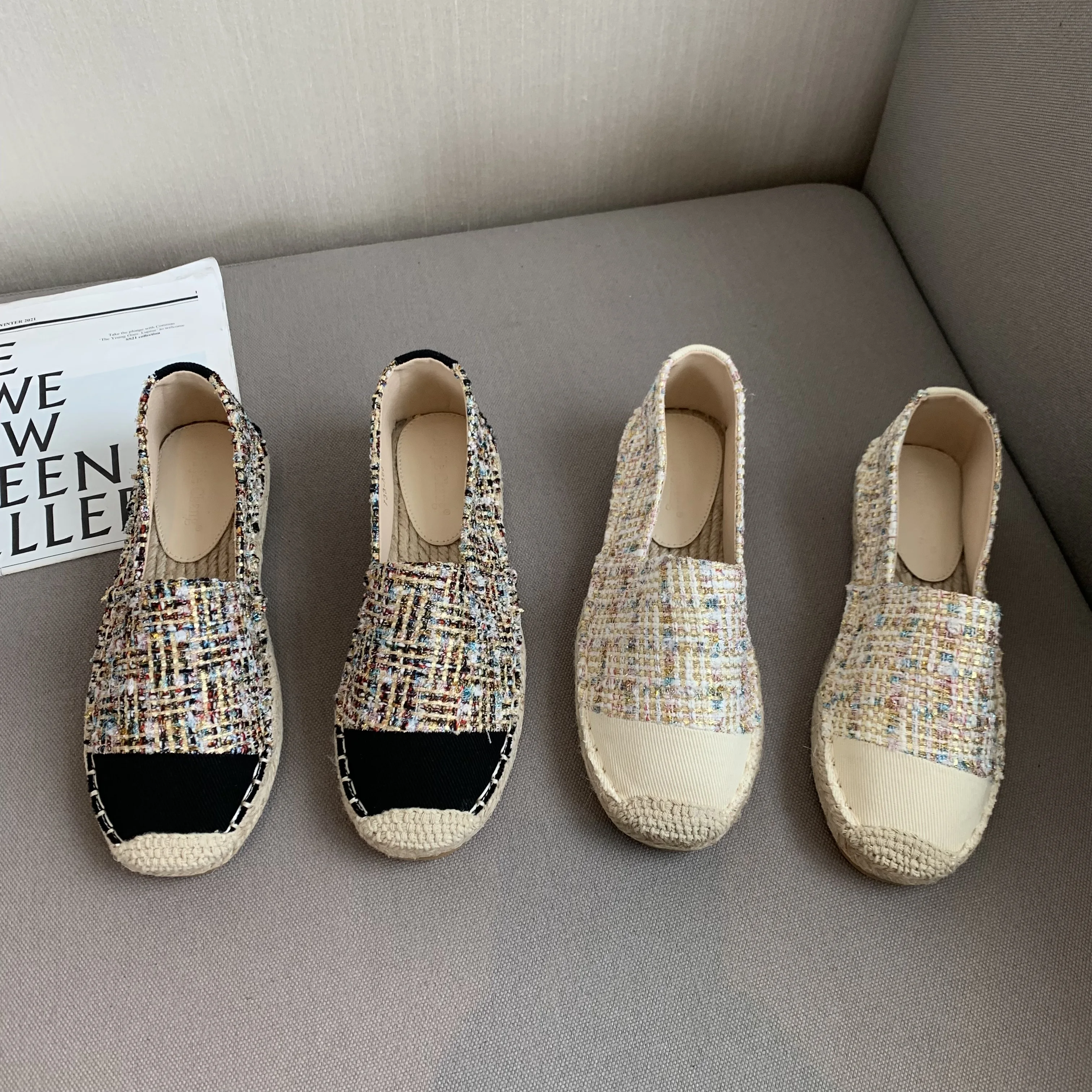 Womens Casual Espadrilles Slip-on Breathable Canvas Flat Hemp for Girl Shoes Fashion Comfortable Ladies Girls Flats
Womens Casual Espadrilles Slip-on Breathable Canvas Flat Hemp for Girl Shoes Fashion Comfortable Ladies Girls Flats