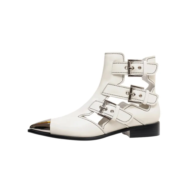 Women's head leather women's leather boots belt buckle hollow low heel boots women's
Women's head leather women's leather boots belt buckle hollow low heel boots women's