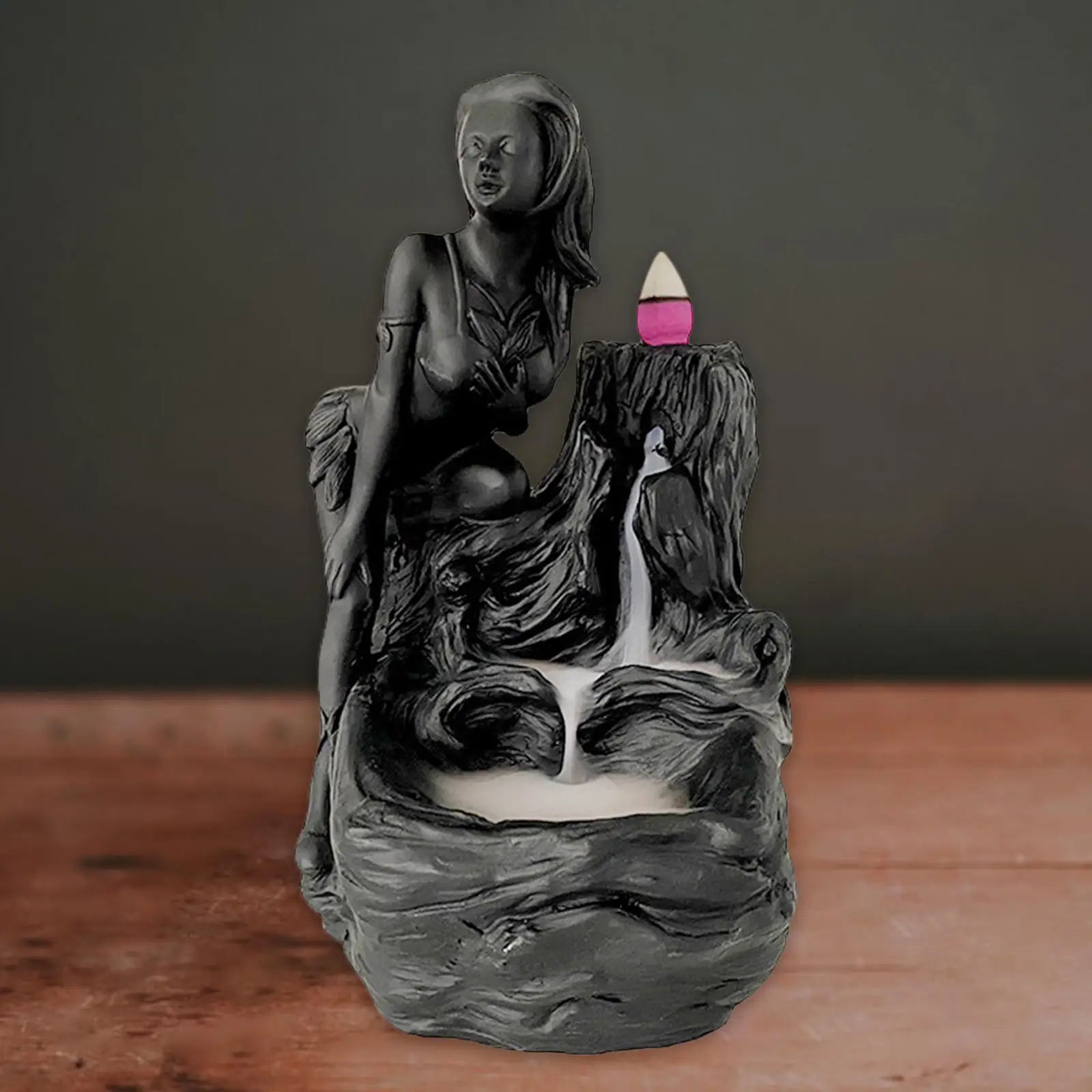 Female Statue Waterfall Incense Burner Backflow Incense Holder Incense Backflow Incense Cones for Home Office Decor
Female Statue Waterfall Incense Burner Backflow Incense Holder Incense Backflow Incense Cones for Home Office Decor