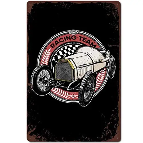 Original Retro Design Racing Team Tin Metal Signs Wall Art | Thick Tinplate Print Poster Wall Decoration for Garage
Original Retro Design Racing Team Tin Metal Signs Wall Art | Thick Tinplate Print Poster Wall Decoration for Garage