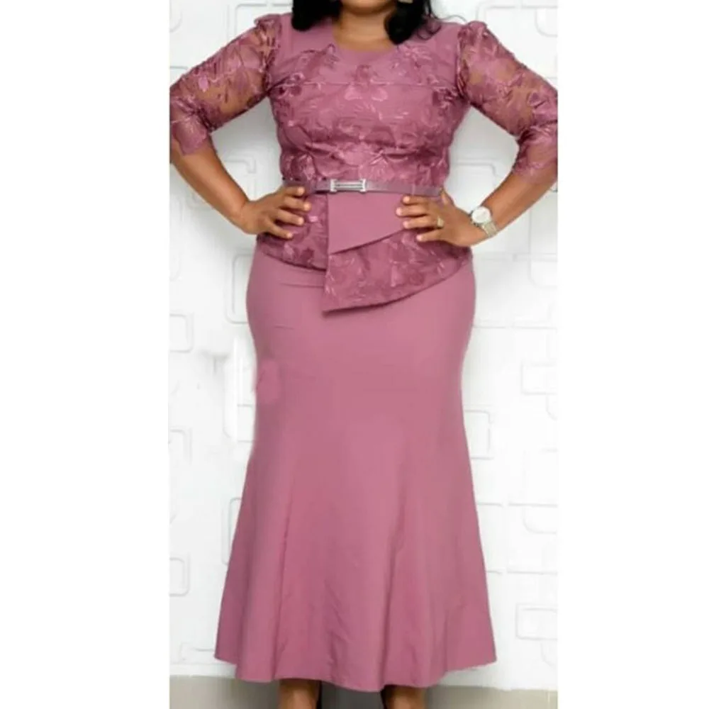 Autumn New 2021 Women Dress Lace Splicing Solid Color High Waist Round Neck Western Style Fashion Temperament Commute Women
Autumn New 2021 Women Dress Lace Splicing Solid Color High Waist Round Neck Western Style Fashion Temperament Commute Women