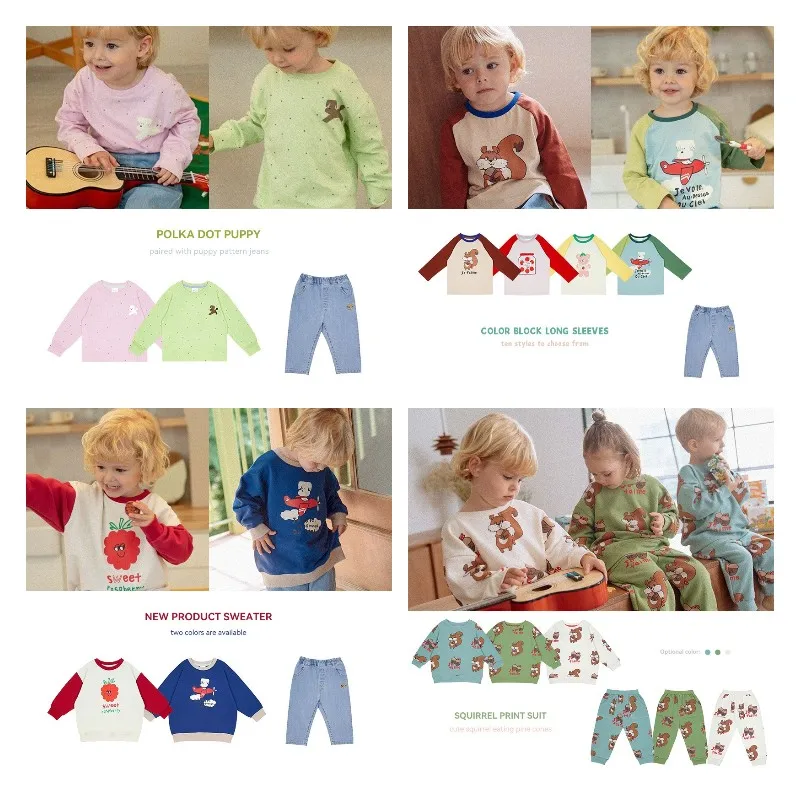 2021PS Children's Suit Autumn New Sweater Suit Cartoon Printed Cotton Sweater Trousers Suit Boys and Girls T-shirt Jeans
2021PS Children's Suit Autumn New Sweater Suit Cartoon Printed Cotton Sweater Trousers Suit Boys and Girls T-shirt Jeans