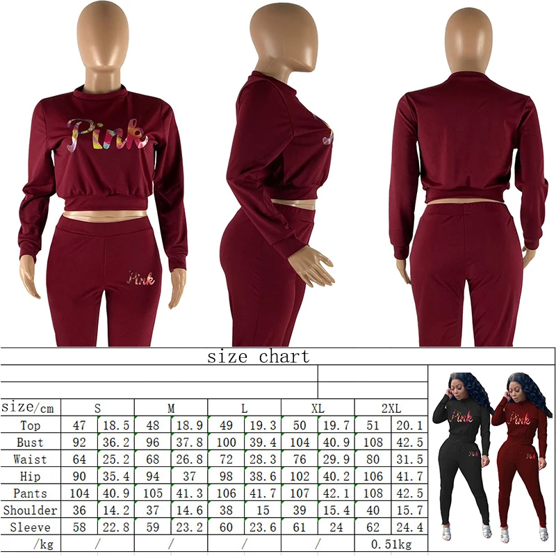 New Autumn Winter Tracksuit Women Two Piece Set Pink Print Pullover Sweatshirt+Pants Sports Suits Female Outfit Clothes 
New Autumn Winter Tracksuit Women Two Piece Set Pink Print Pullover Sweatshirt+Pants Sports Suits Female Outfit Clothes
