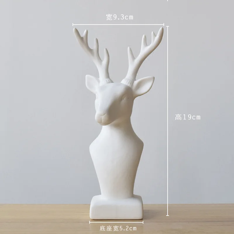 Deer Head Figurine Matt Ceramic Elk Statue Sculpture Reindeer Christmas Ornaments Festival Gift Home Decor home decoration
Deer Head Figurine Matt Ceramic Elk Statue Sculpture Reindeer Christmas Ornaments Festival Gift Home Decor home decoration