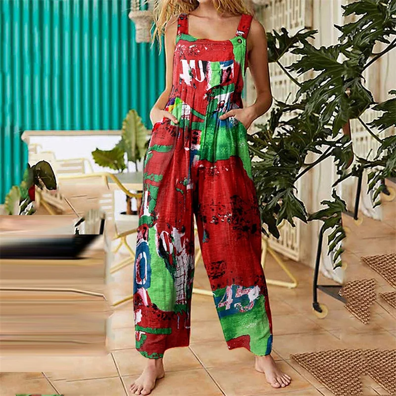 Fashion Women Overalls Sexy Sleeveless Summer New Loose Jumpsuits Square Collar Sleeveless Off-the-shoulder One-piece
Fashion Women Overalls Sexy Sleeveless Summer New Loose Jumpsuits Square Collar Sleeveless Off-the-shoulder One-piece