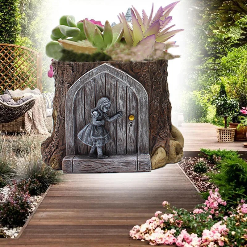 2022 Miniature Door Statue Pot Succulent Plants Planter Garden Fairy Knocking On The Door Outdoor Decoration Flowerpot
2022 Miniature Door Statue Pot Succulent Plants Planter Garden Fairy Knocking On The Door Outdoor Decoration Flowerpot