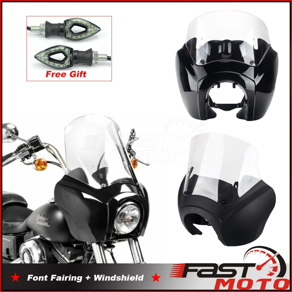 Motorcycle Matte Black Front Fairing Hardware Kit Bottom Mount Headlamp Mask w/ Clear Windscreen For Harley Dyna FXDXT 1987-2017
Motorcycle Matte Black Front Fairing Hardware Kit Bottom Mount Headlamp Mask w/ Clear Windscreen For Harley Dyna FXDXT 1987-2017