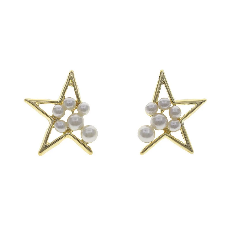 New personality star pearl earrings simple and compact hypoallergenic earrings 925 silver female
New personality star pearl earrings simple and compact hypoallergenic earrings 925 silver female