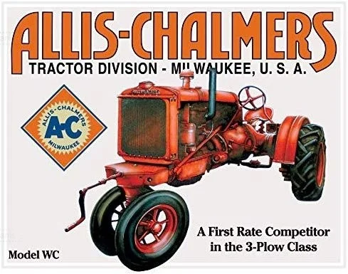 

Allis Chalmers WD-45 Tractor Tin Sign, 8 x 12 H Allis Chalmers Model U (20*30cm)