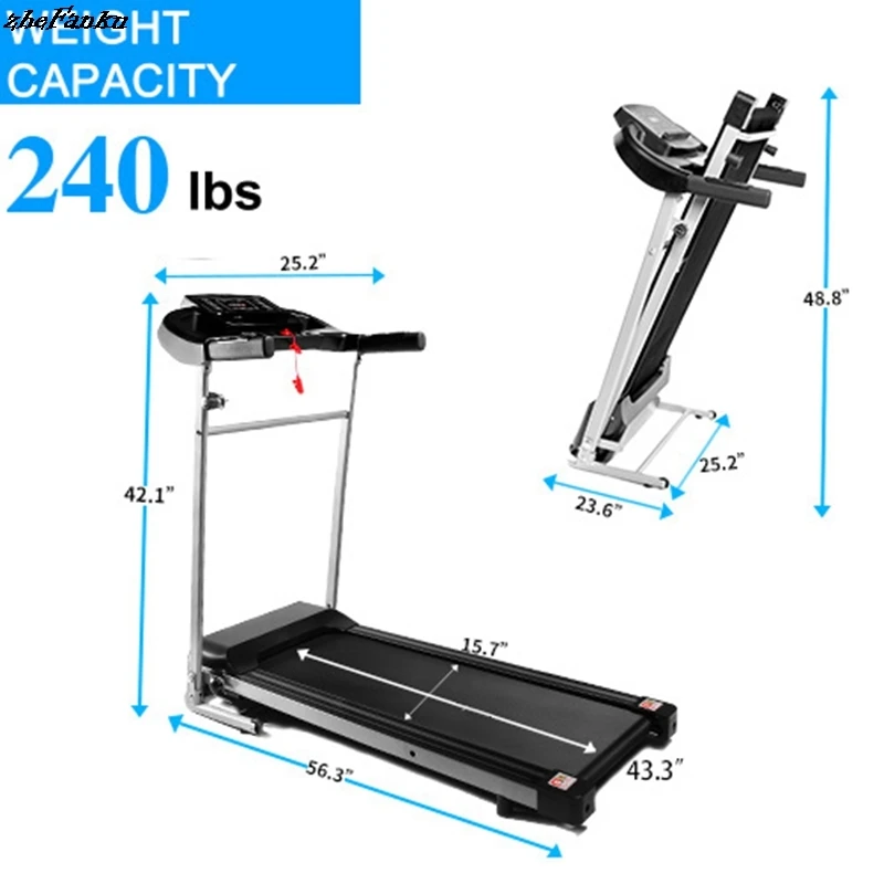 Folding Treadmill, 2.25HP Desktop Electric Treadmill, With LCD Display And Cup Holder, Suitable For Home Office Jogging, Black.
Folding Treadmill, 2.25HP Desktop Electric Treadmill, With LCD Display And Cup Holder, Suitable For Home Office Jogging, Black.