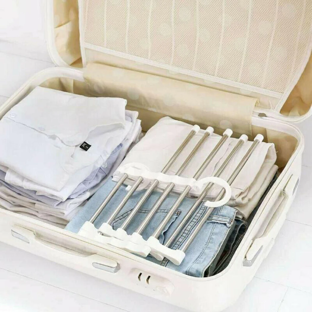 Hook Hanger Pants Stand 5 Layers Scarf Trousers Space Saving Multi Function Closet
Hook Hanger Pants Stand 5 Layers Scarf Trousers Space Saving Multi Function Closet
