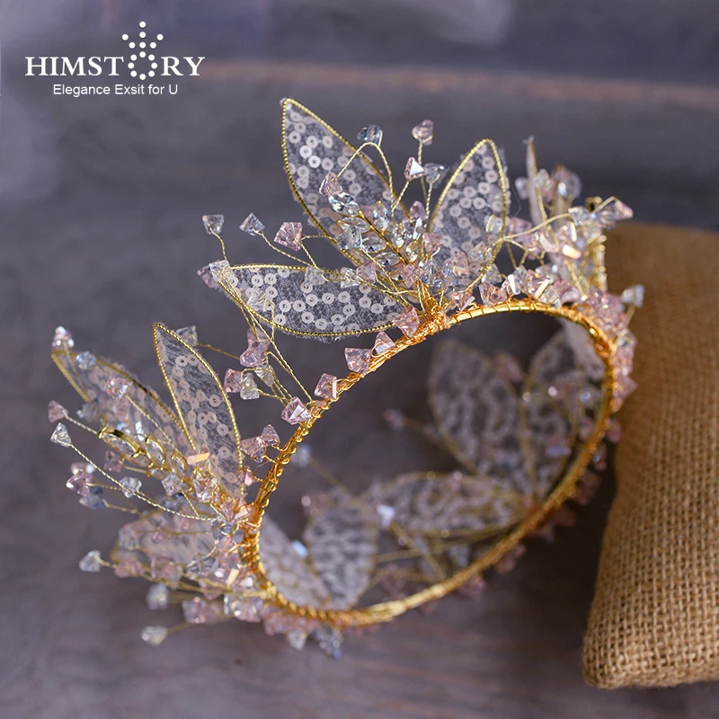 Himstory Handmade Beaded Crystal Bride Hair Crown European Leaf Round Princess Stage Headdress Jewelries
Himstory Handmade Beaded Crystal Bride Hair Crown European Leaf Round Princess Stage Headdress Jewelries