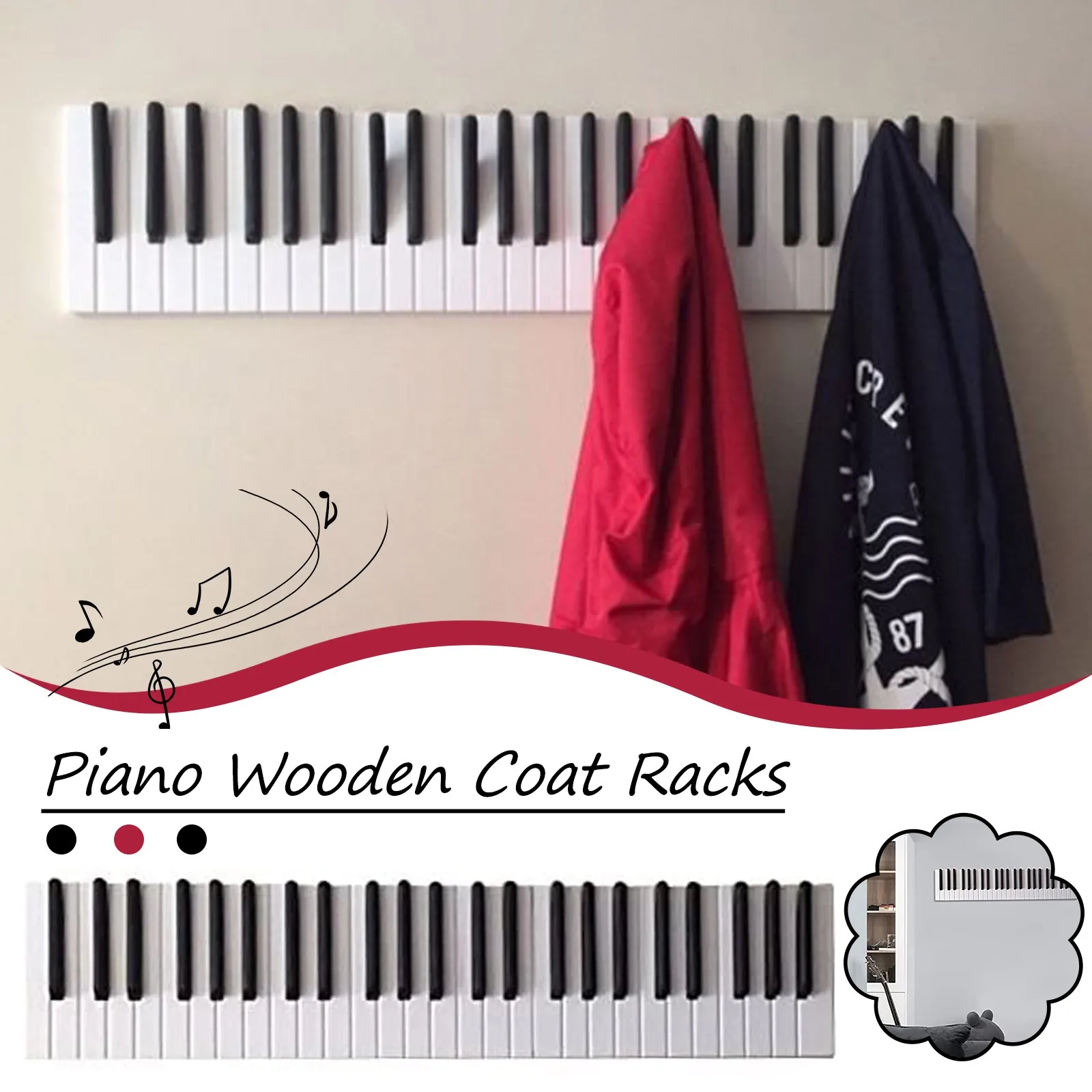Natural Wood Hooks Wall Coat Hanger Coat Rack Clothes Hanger American Family Wall Type Pianos Row Hook Storage Hanger#g3
Natural Wood Hooks Wall Coat Hanger Coat Rack Clothes Hanger American Family Wall Type Pianos Row Hook Storage Hanger#g3
