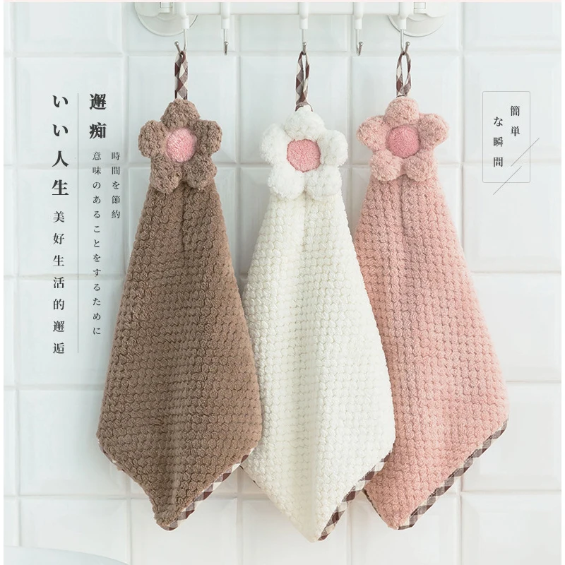 Quick-Dry Lovely Hand Towel Cartoon Flower Baby Plush Kitchen Soft Hanging Bath Wipe Towel Children's gifts towels bathroom
Quick-Dry Lovely Hand Towel Cartoon Flower Baby Plush Kitchen Soft Hanging Bath Wipe Towel Children's gifts towels bathroom