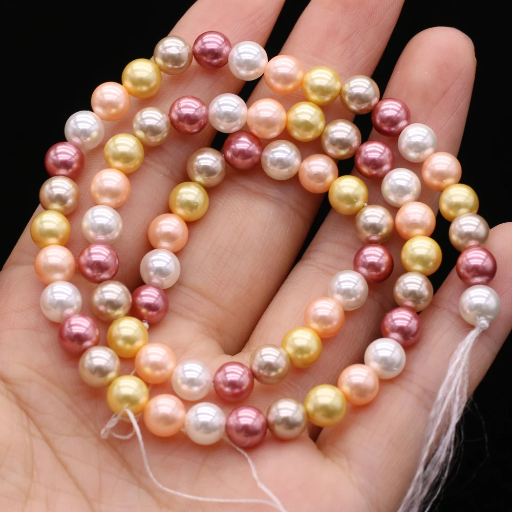 Natural Shell Beads Necklace Accessories Round Shape Mixed Color Shell Bead Charms for Jewelry Making Bracelet Earrings
Natural Shell Beads Necklace Accessories Round Shape Mixed Color Shell Bead Charms for Jewelry Making Bracelet Earrings