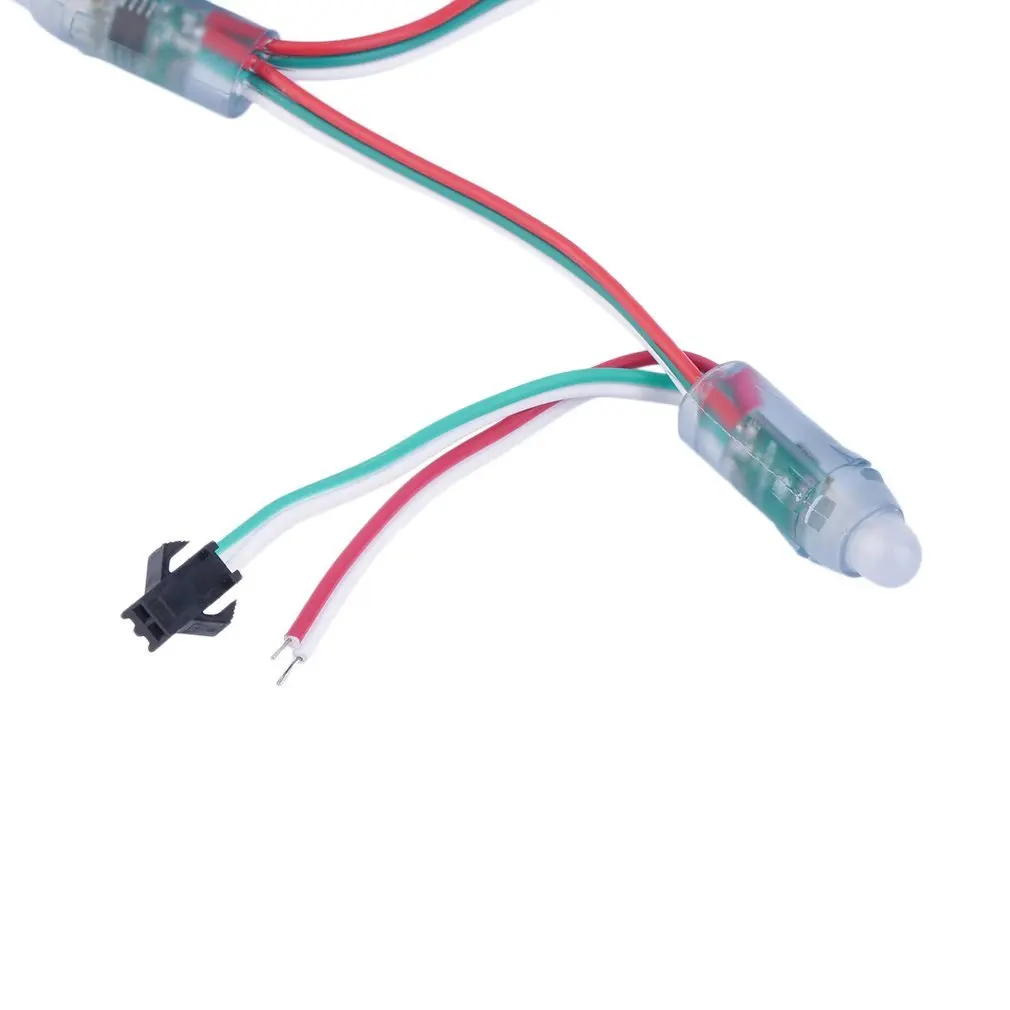 DC 5V 50PCS WS2811 RGB Full Color 12mm Pixels Digital Addressable LED String Light Birthday Party Garden Curtain Decororation
DC 5V 50PCS WS2811 RGB Full Color 12mm Pixels Digital Addressable LED String Light Birthday Party Garden Curtain Decororation