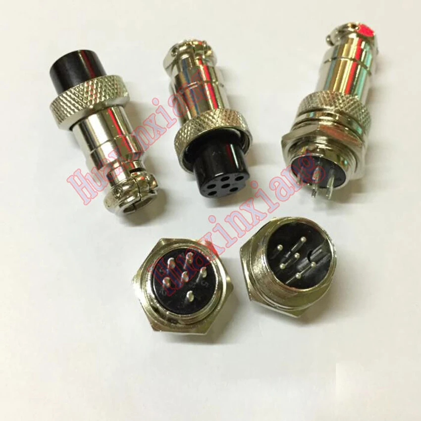 

10Pair/Lot GX16-6 GX16 6Pin 6P 16MM Male & Female Wire Panel Connector Circular Aviation Connector Socket Plug