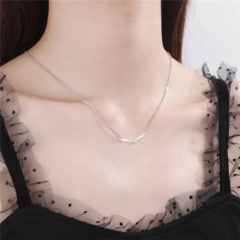 Promotion 925 Silver Necklace For Women Jewelry Cute Elk Pendant Necklace Female Clavicle O Chain Accessories Lady Party Bijou
Promotion 925 Silver Necklace For Women Jewelry Cute Elk Pendant Necklace Female Clavicle O Chain Accessories Lady Party Bijou