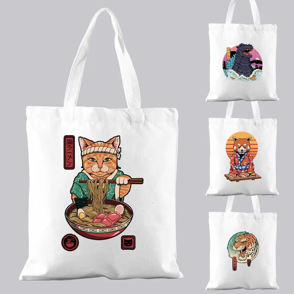 Fashion Handbag Shopping Bag Canvas Bag Casual Shoulder Bag Commuter Reusable Japanese Cat Pattern Printing Harajuku Handbag
Fashion Handbag Shopping Bag Canvas Bag Casual Shoulder Bag Commuter Reusable Japanese Cat Pattern Printing Harajuku Handbag