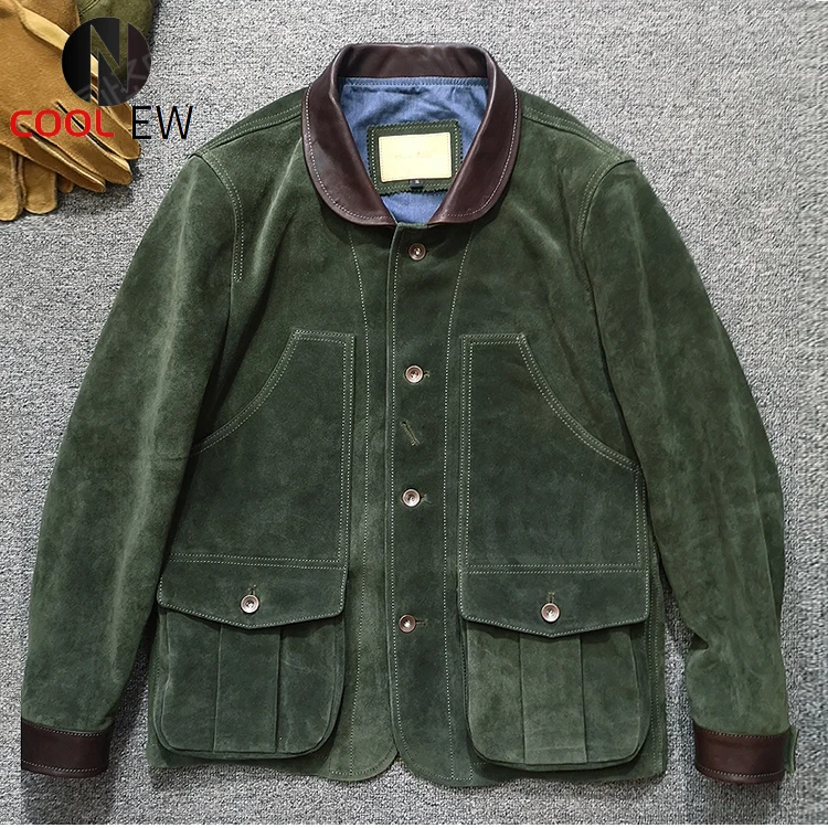 Free shipping.2021 Brand new winter cowhide leather jacket.men Green luxury cow suede coat.quality Japan style leather cloth
Free shipping.2021 Brand new winter cowhide leather jacket.men Green luxury cow suede coat.quality Japan style leather cloth