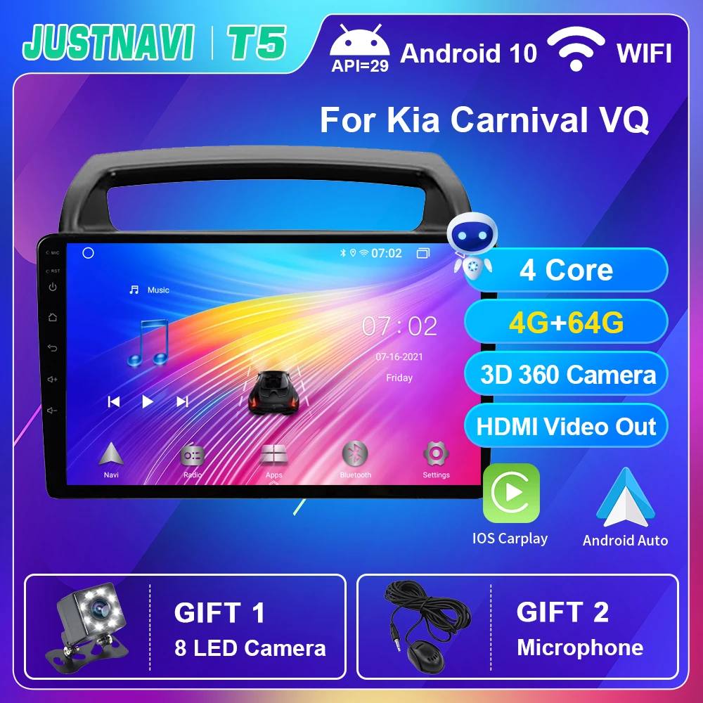 JUSTNAVI Smart Car Radio Android 10.0 For Kia Carnival VQ 2006-2014 Auto Navigation 4G WIFI GPS Multimedia Video Player No DVD
JUSTNAVI Smart Car Radio Android 10.0 For Kia Carnival VQ 2006-2014 Auto Navigation 4G WIFI GPS Multimedia Video Player No DVD