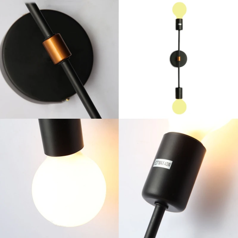 Modern Double Head Led Wall Lamps Retro Indoor E27 Bedside Sconces Nordic Bedroom Living Room Stair Decor Wall Lighting Fixtures
Modern Double Head Led Wall Lamps Retro Indoor E27 Bedside Sconces Nordic Bedroom Living Room Stair Decor Wall Lighting Fixtures