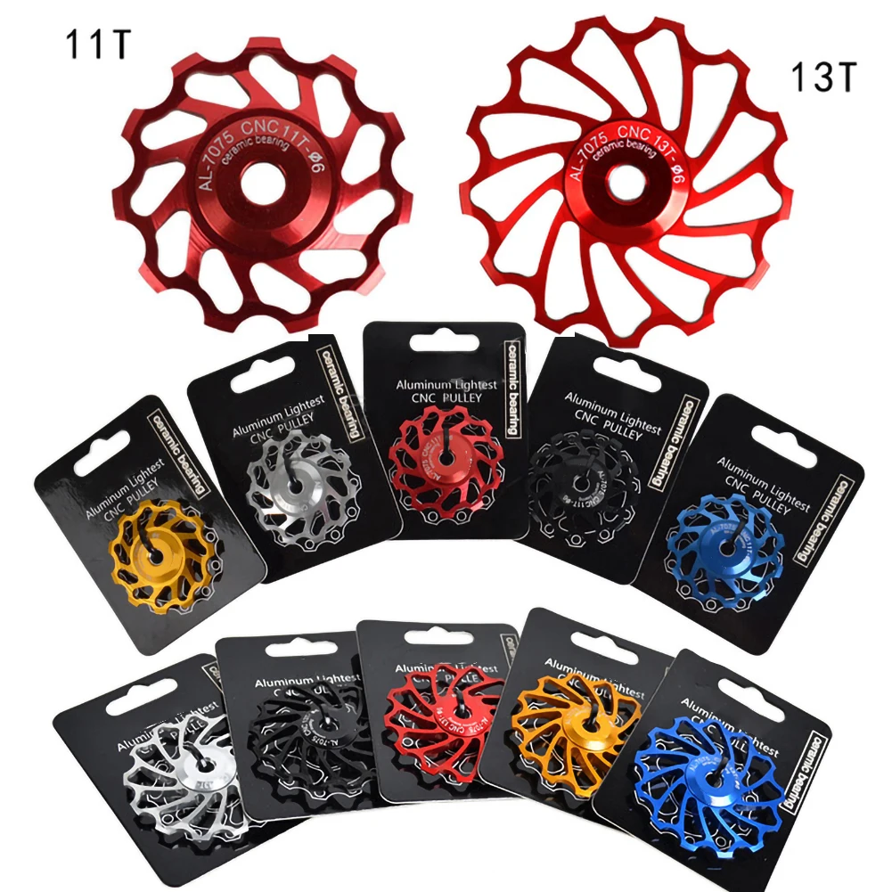 2PCS Mountain Bike Road Bike Ceramic Pulley 7005 Aluminum Alloy Rear Derailleur 11T 13T Ceramic Bearing Bicycle Parts
2PCS Mountain Bike Road Bike Ceramic Pulley 7005 Aluminum Alloy Rear Derailleur 11T 13T Ceramic Bearing Bicycle Parts