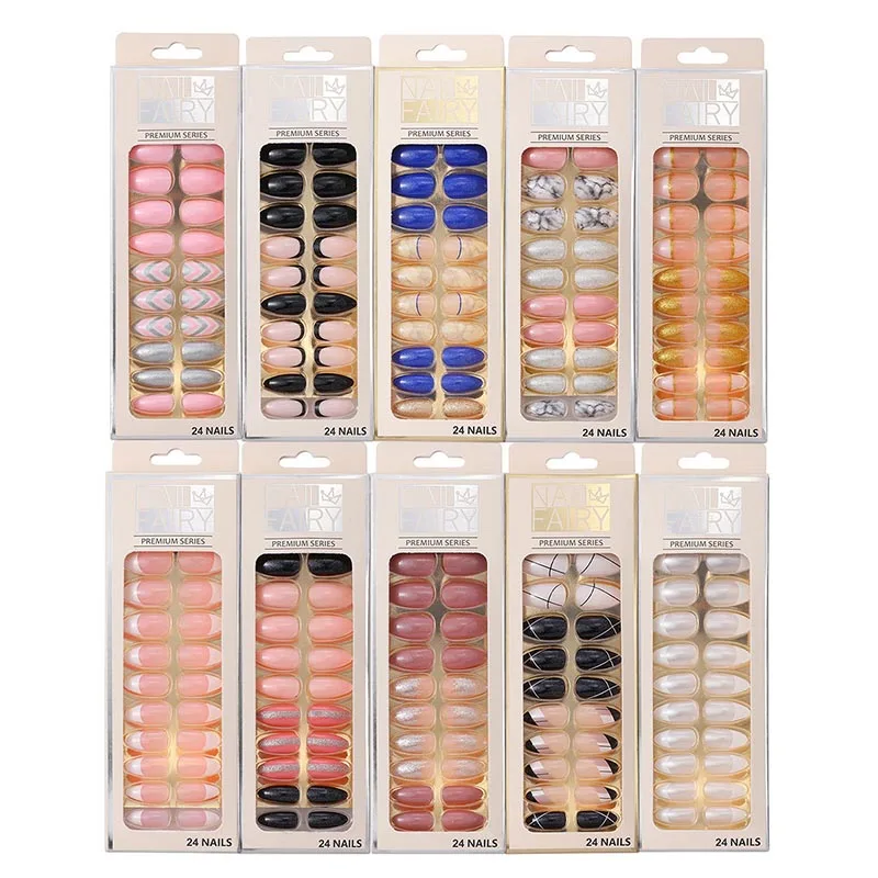24pcs/box Fake Nails French Manicure Oval Head Colorful Beauty Artificial False Nails Tips With Glue
24pcs/box Fake Nails French Manicure Oval Head Colorful Beauty Artificial False Nails Tips With Glue