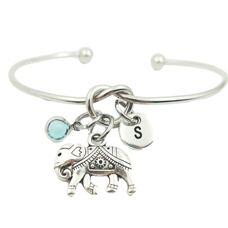 Elephant Animal Creative Initial Letter Monogram Birthstone Adjustable Bracelet Fashion Jewelry Women Gift Pendant
Elephant Animal Creative Initial Letter Monogram Birthstone Adjustable Bracelet Fashion Jewelry Women Gift Pendant