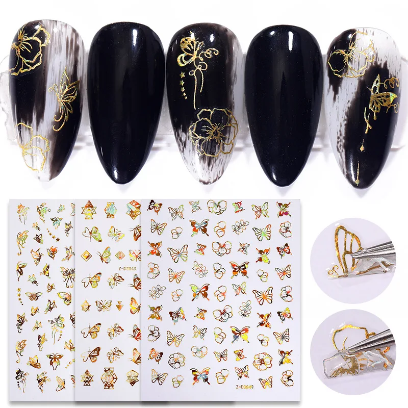 1pc Holographic 3D Butterfly Nail Art Stickers Adhesive Sliders Colorful DIY Golden Nail Decals Foils Wraps Decorations
1pc Holographic 3D Butterfly Nail Art Stickers Adhesive Sliders Colorful DIY Golden Nail Decals Foils Wraps Decorations