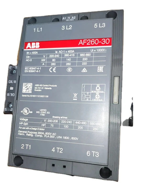 HYTECH Новый и оригинальный магнитный контактор 1SFL537001R9104 для A B AF260-30-11-70 100-250 В контактор постоянного тока
HYTECH Новый и оригинальный магнитный контактор 1SFL537001R9104 для A B AF260-30-11-70 100-250 В контактор постоянного тока