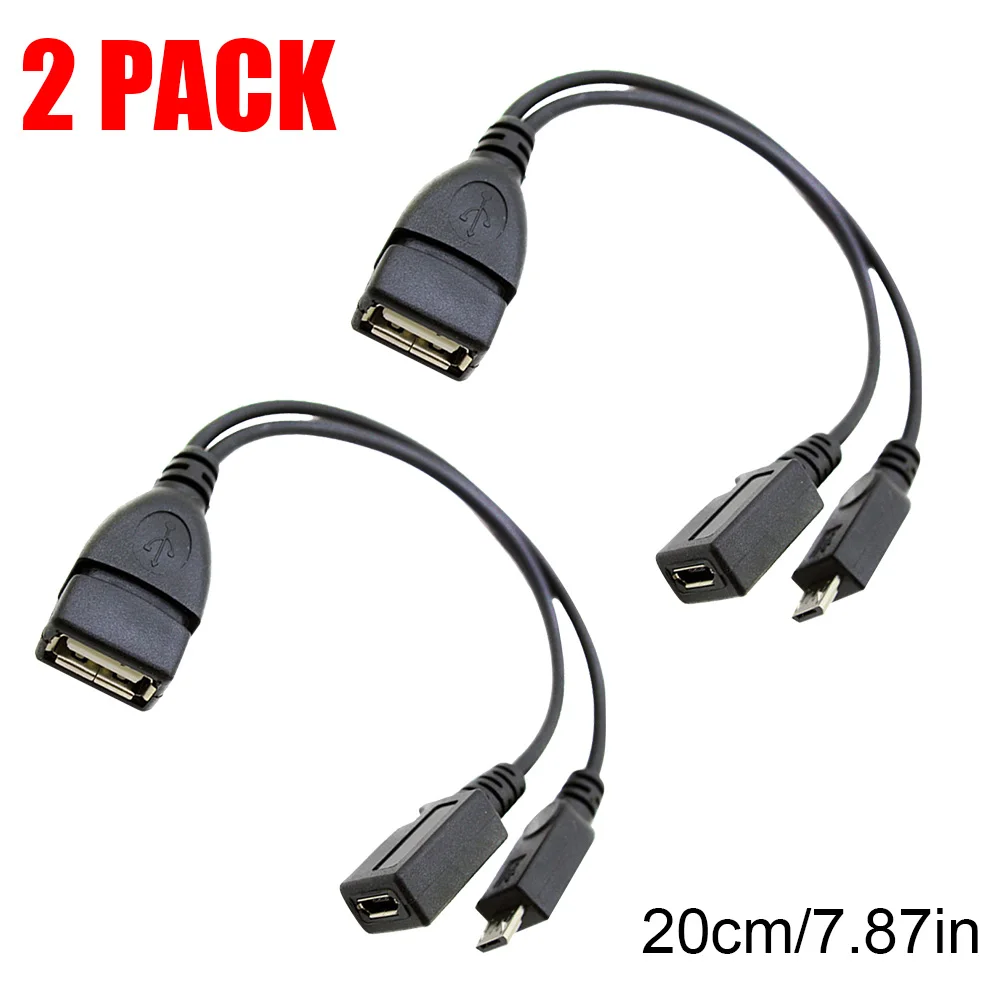 2pcs 2 In 1 OTG Adapter Micro USB Host Power Y Splitter USB Cable For For Fire Tv 3 Or 2nd Gen Android Phone Tablet Accessories
2pcs 2 In 1 OTG Adapter Micro USB Host Power Y Splitter USB Cable For For Fire Tv 3 Or 2nd Gen Android Phone Tablet Accessories