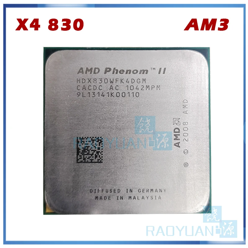 AMD Phenom II X4 830 2.8GHz/6MB /4 cores Quad-Core DeskTop CPU X4-830 HDX830WFK4DGM Socket AM3
AMD Phenom II X4 830 2.8GHz/6MB /4 cores Quad-Core DeskTop CPU X4-830 HDX830WFK4DGM Socket AM3