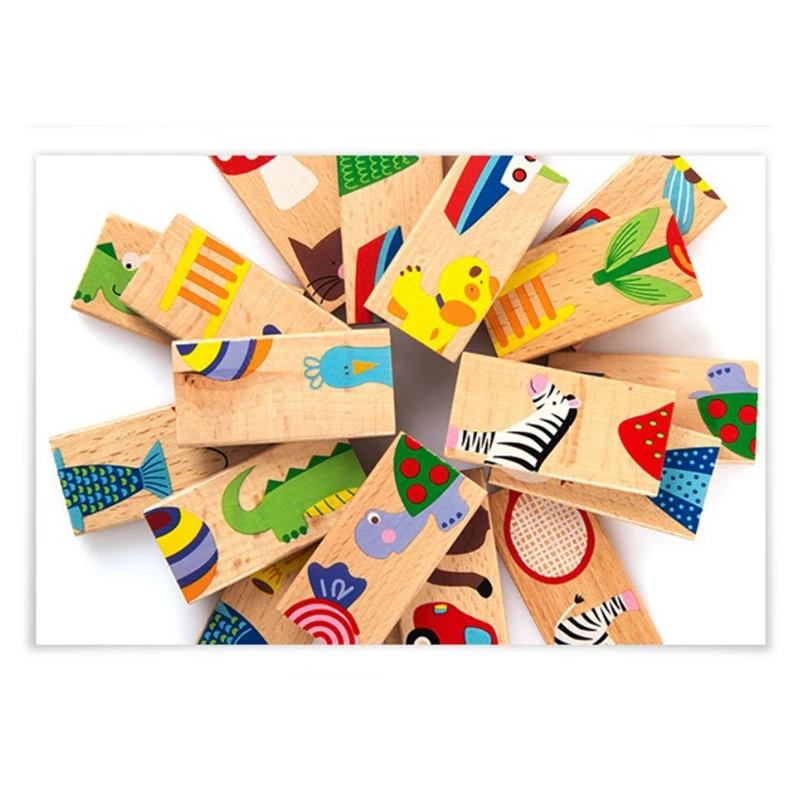 Baby Toys Domino Beech Wood Carton Animal Solitaire Domino 28Pcs Building Blocks Classic Educational Toys
Baby Toys Domino Beech Wood Carton Animal Solitaire Domino 28Pcs Building Blocks Classic Educational Toys