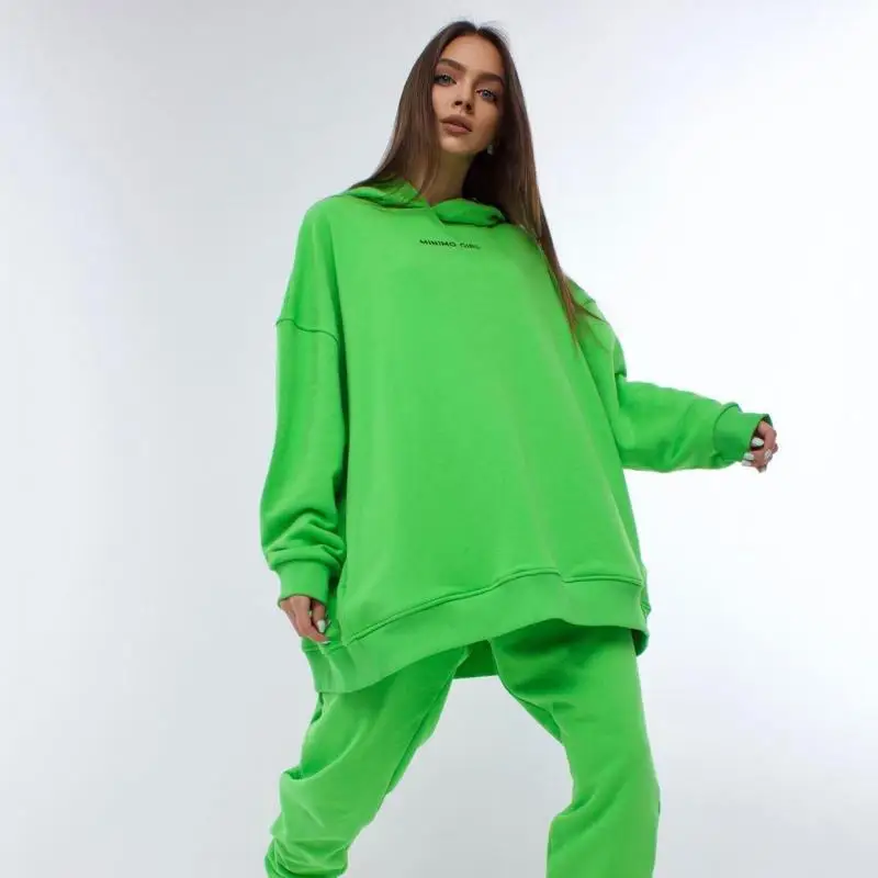 Candy Color Sports Suit women Letter Printing Hoodie Loose Sweatpants Two-Piece Leisure Fitness Sportswear Solid Autumn 2021
Candy Color Sports Suit women Letter Printing Hoodie Loose Sweatpants Two-Piece Leisure Fitness Sportswear Solid Autumn 2021