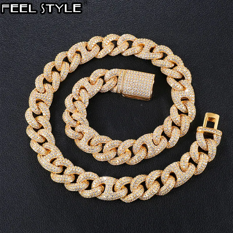 Hip Hop 16MM Iced Out Cuban Prong Chain Copper AAA+ Cubic Zirconia Stones Necklace For Women Men Jewelry
Hip Hop 16MM Iced Out Cuban Prong Chain Copper AAA+ Cubic Zirconia Stones Necklace For Women Men Jewelry