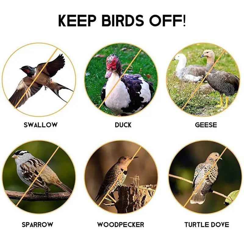Reflective Bird Repellent Tape Flashing Bird Repellent Ribbon Practical Bird Scare Tape for Orchards Gardens 2.4*80cm
Reflective Bird Repellent Tape Flashing Bird Repellent Ribbon Practical Bird Scare Tape for Orchards Gardens 2.4*80cm