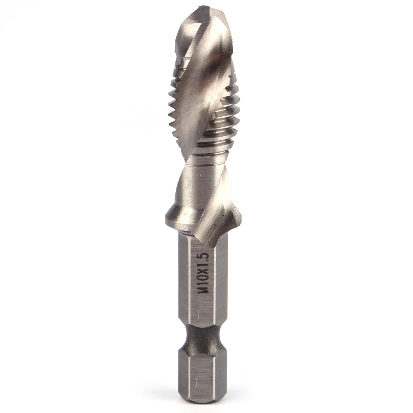 M10 HSS 1/4" Hexagonal Handle Compound Tap Drill Bit HSS Screw Thread Tap Drill Bit for Soft Metal Aluminum Iron
M10 HSS 1/4" Hexagonal Handle Compound Tap Drill Bit HSS Screw Thread Tap Drill Bit for Soft Metal Aluminum Iron